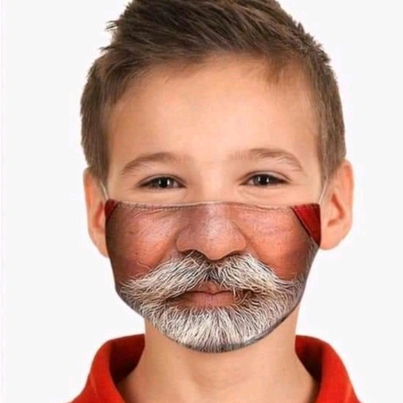 Funny Facemasks, Kid, 2 designs, Lot of 7 - Picture 2 of 7